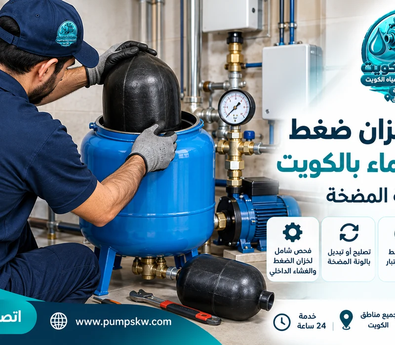 تبديل بالونة خزان ضغط مضخة الماء بالكويت