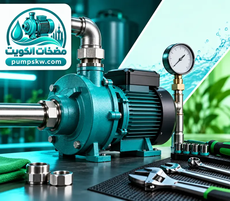 تصميم يوضح فحص مضخة مياه لا تبدأ التشغيل